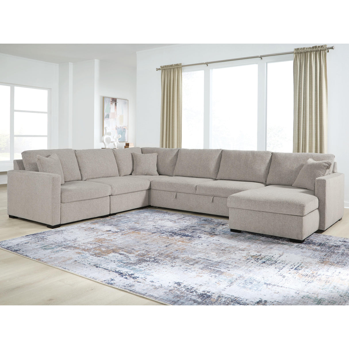 Benchcraft ModMax Luxe Fabric Sleeper Sectional 6860517/6860546/6860564/6860571/6860577 IMAGE 2