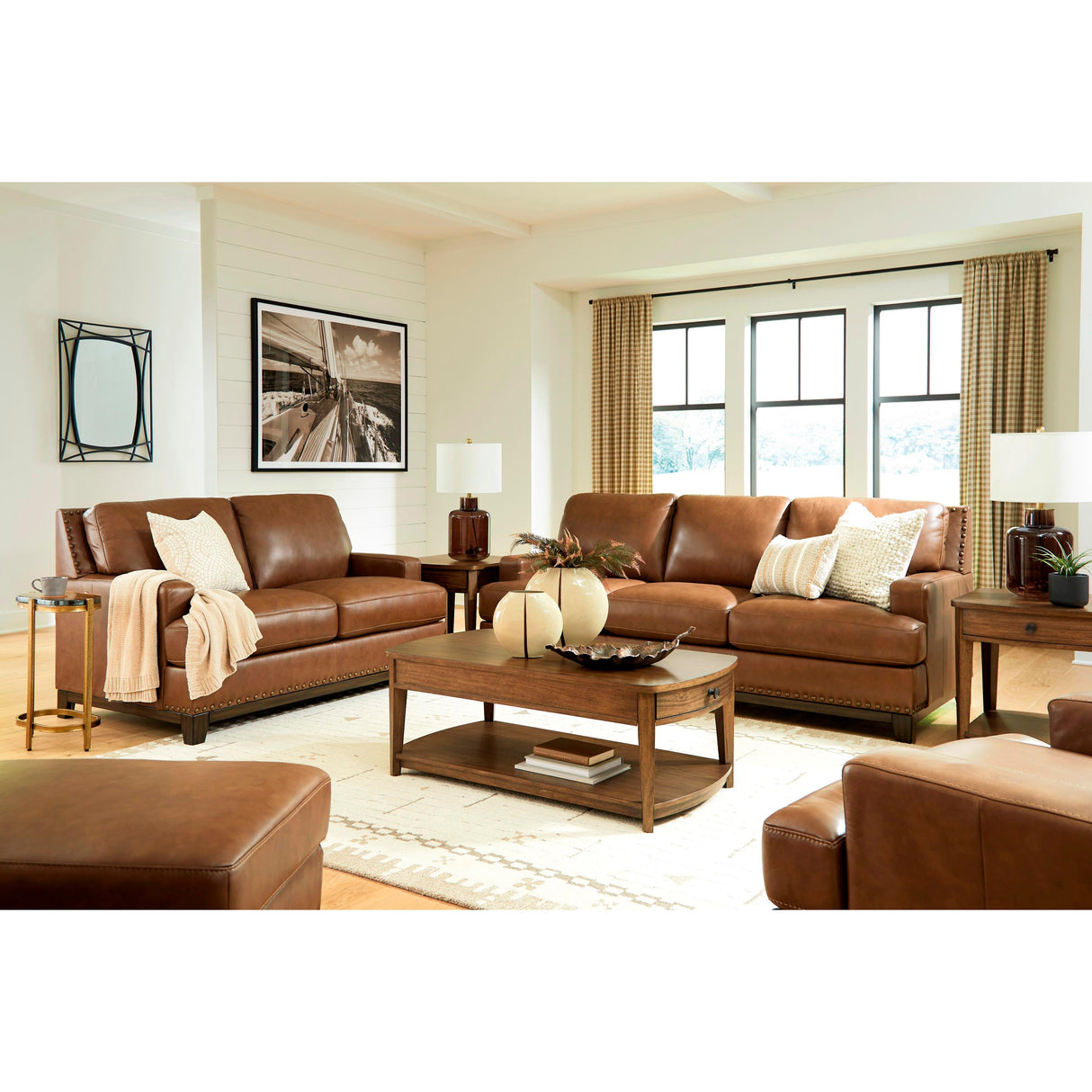 Signature Design by Ashley Saonara Stationary Leather Match Loveseat PC7310935 IMAGE 11
