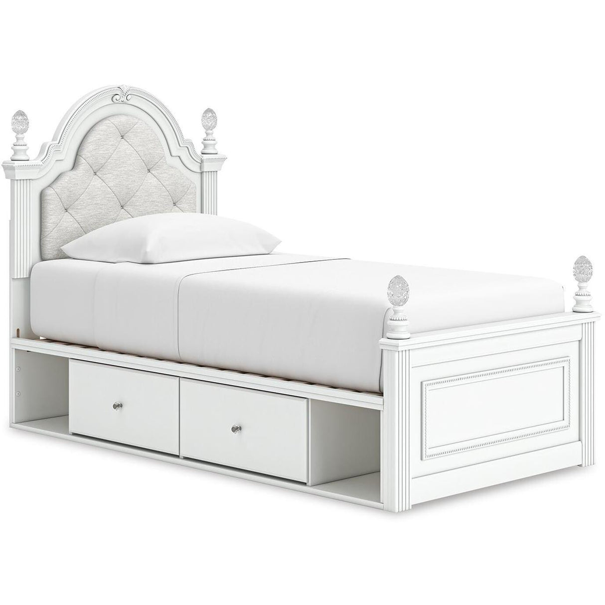 Signature Design by Ashley Kozlani Twin Upholstered Panel Bed with Storage B100-11/PCB1819-153/PCB1819-50/PCB1819-50/PCB1819-52 IMAGE 1