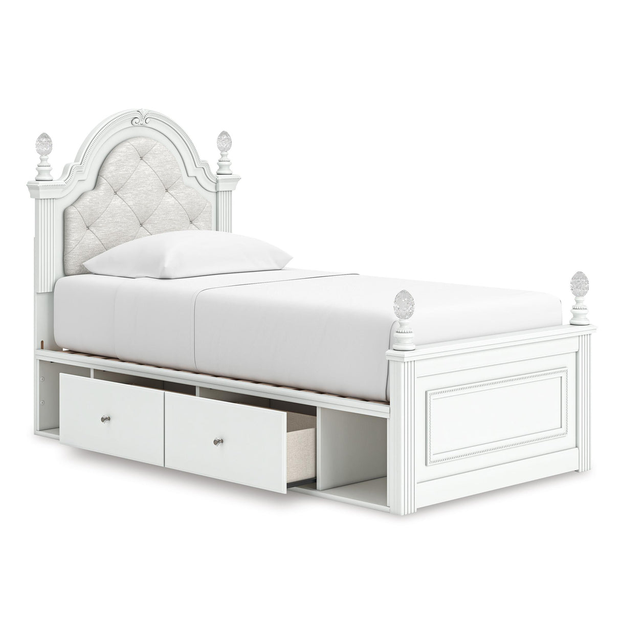 Signature Design by Ashley Kozlani Twin Upholstered Panel Bed with Storage PCB1819-153/PCB1819-52/PCB1819-150/B100-11 IMAGE 2