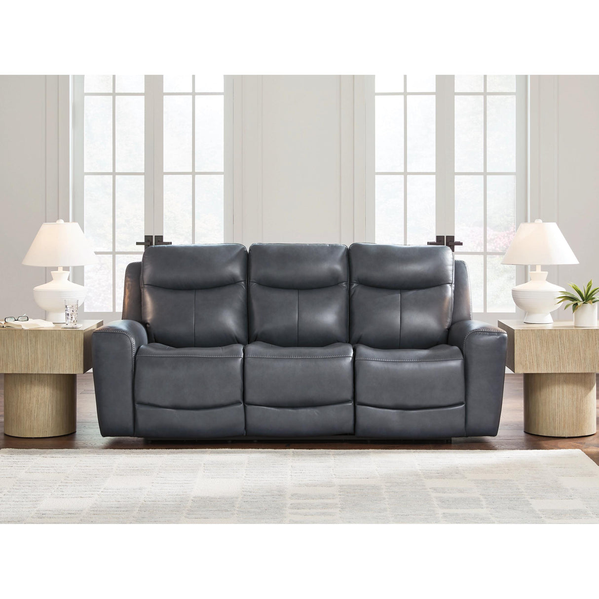 Signature Design by Ashley Next Move Power Reclining Leather Match Sofa PCU1210015 IMAGE 4