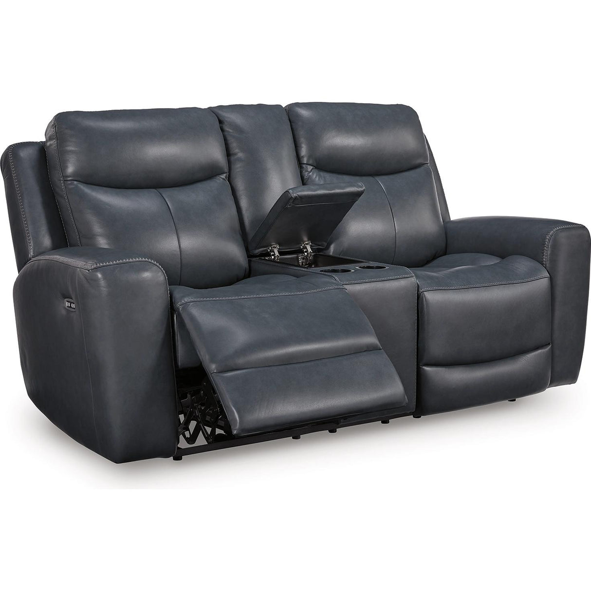 Signature Design by Ashley Next Move Power Reclining Leather Match Loveseat with Console PCU1210018 IMAGE 1