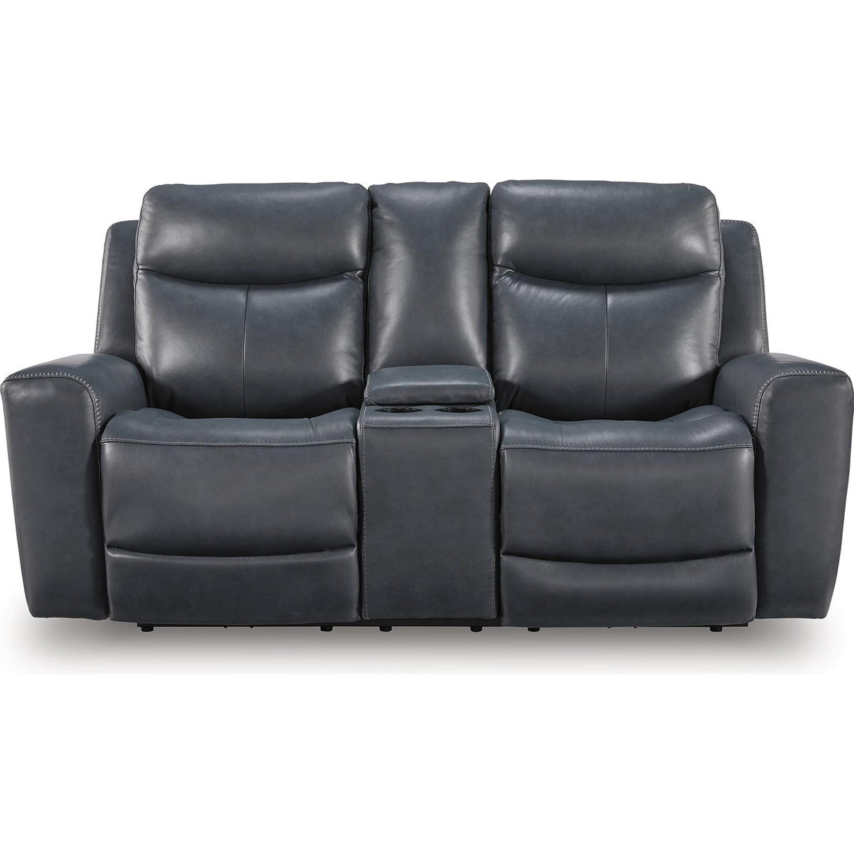 Signature Design by Ashley Next Move Power Reclining Leather Match Loveseat with Console PCU1210018 IMAGE 2