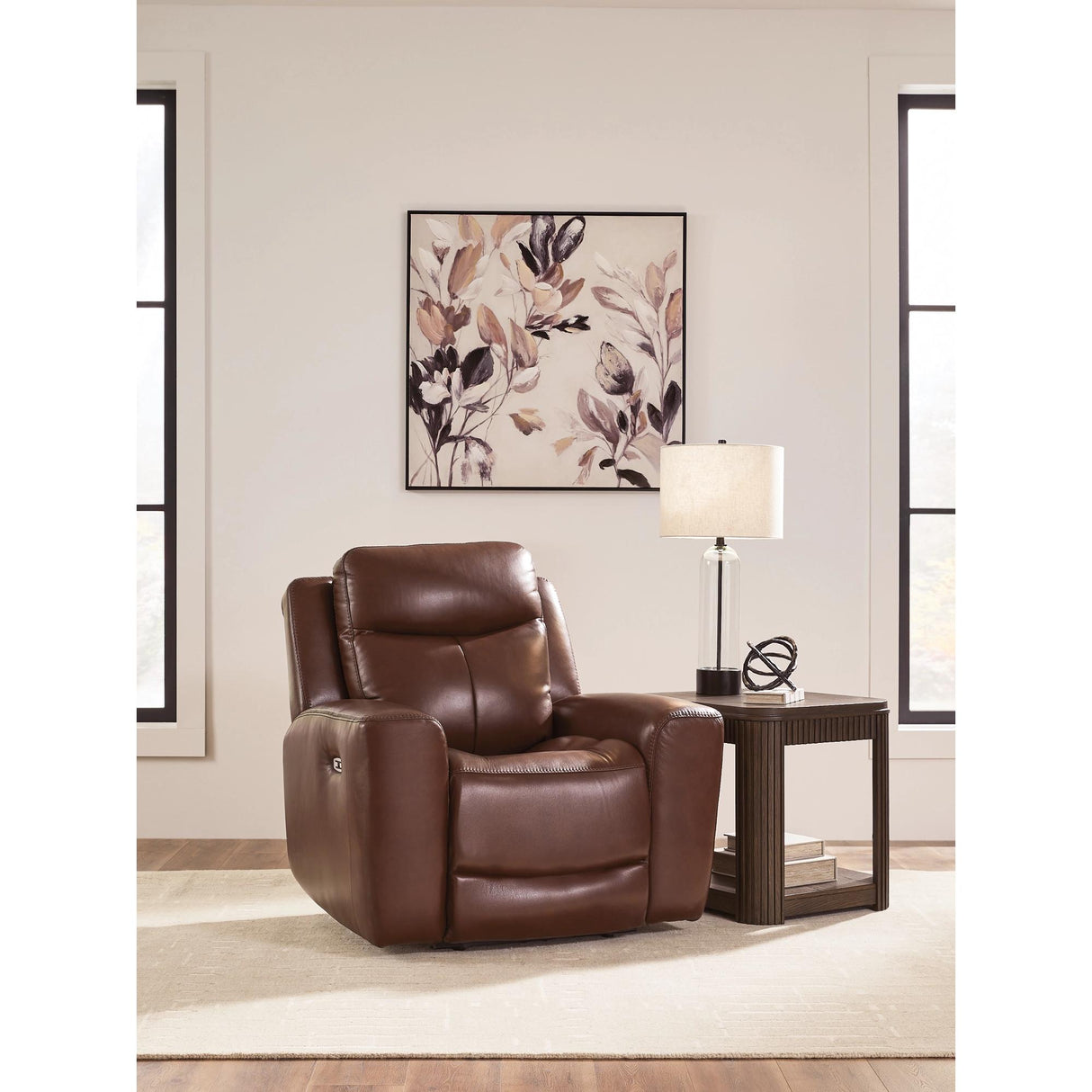 Signature Design by Ashley Next Move Power Leather Match Recliner PCU1210213 IMAGE 7