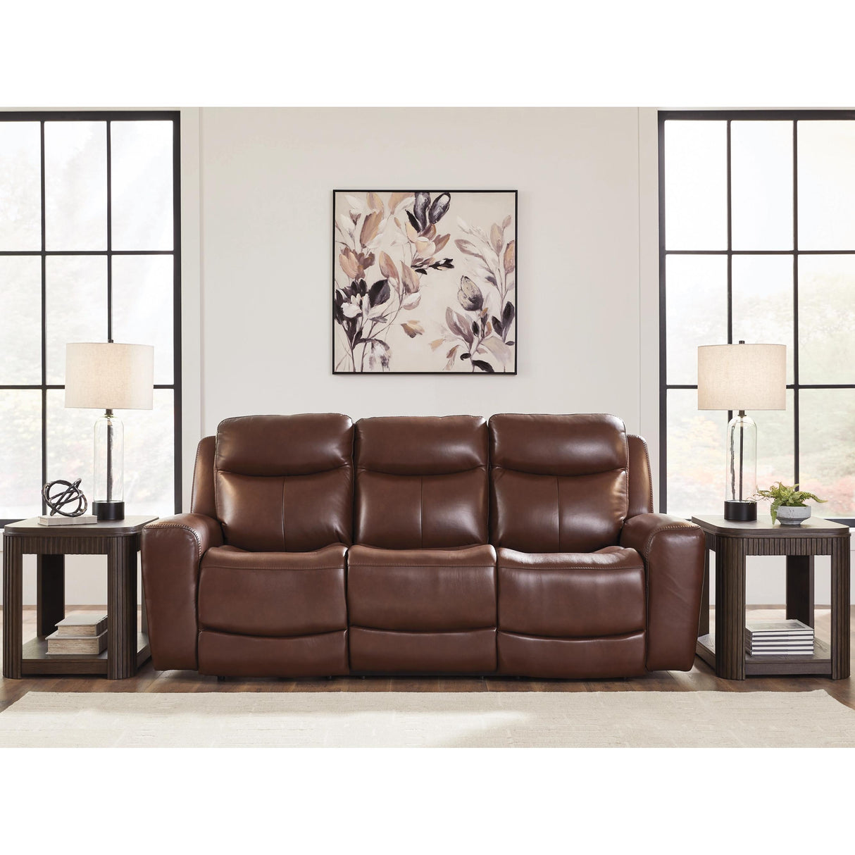 Signature Design by Ashley Next Move Power Reclining Leather Match Sofa PCU1210215 IMAGE 7