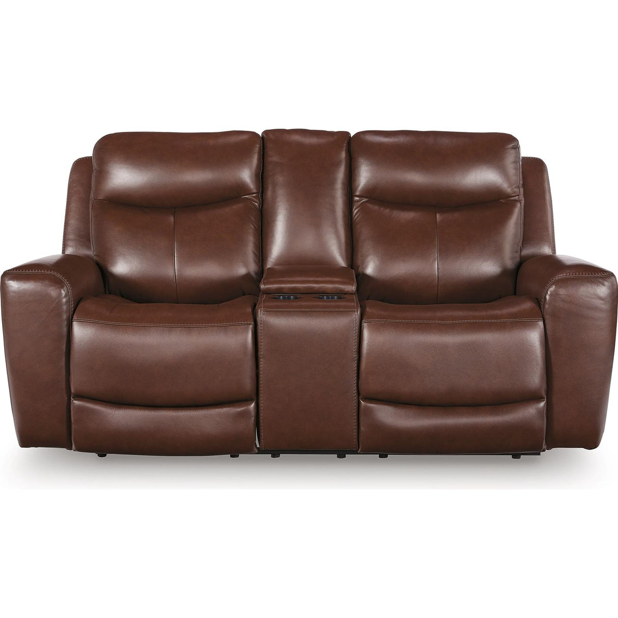 Signature Design by Ashley Next Move Power Reclining Leather Match Loveseat with Console PCU1210218 IMAGE 3