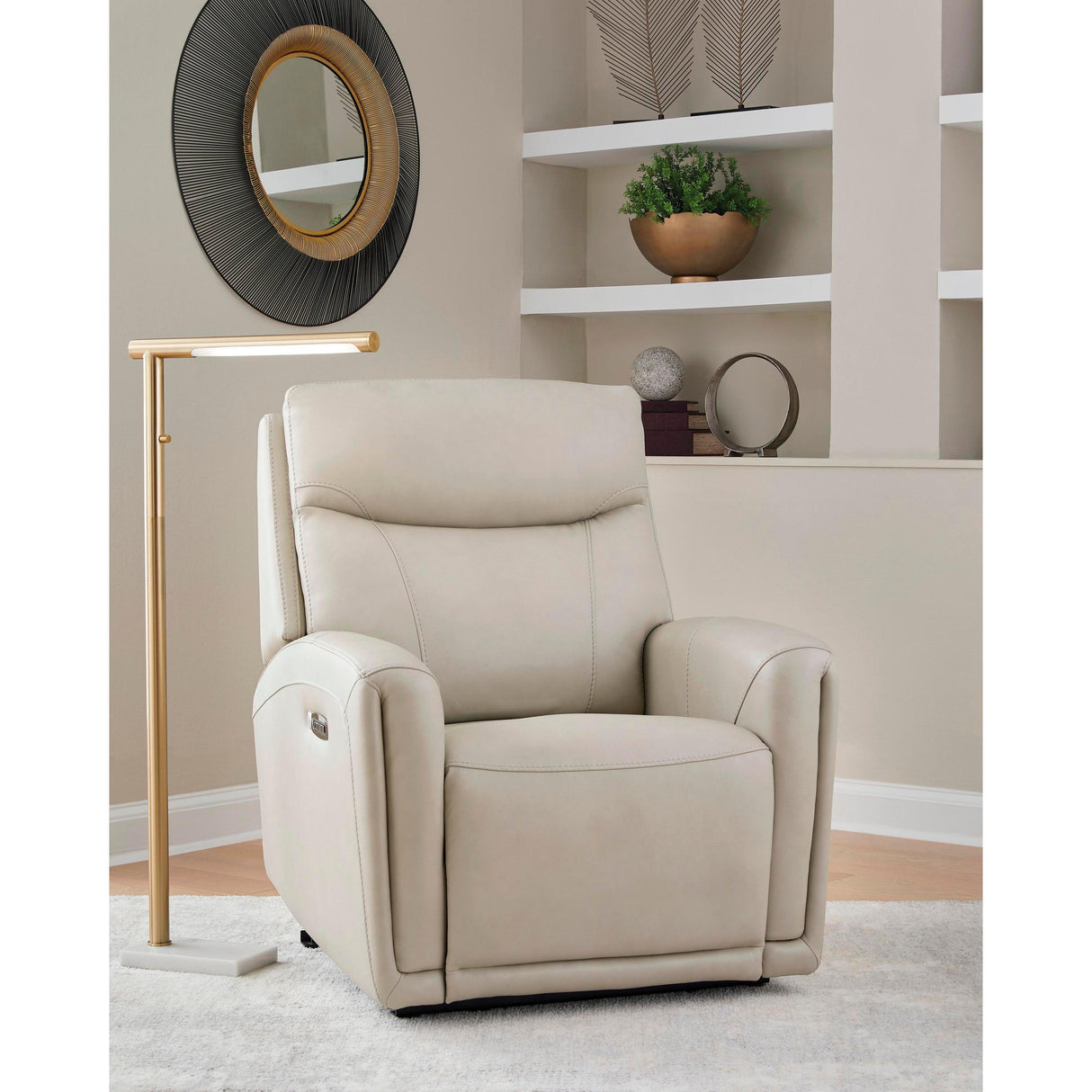 Signature Design by Ashley Pincara Power Leather Match Recliner PCU1380042 IMAGE 5