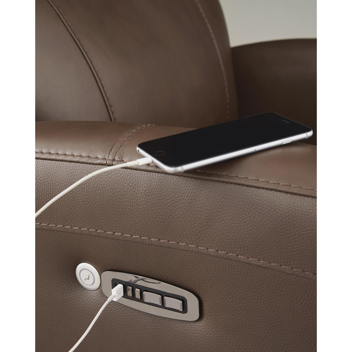 Signature Design by Ashley Pincara Power Leather Match Recliner PCU1380242 IMAGE 9