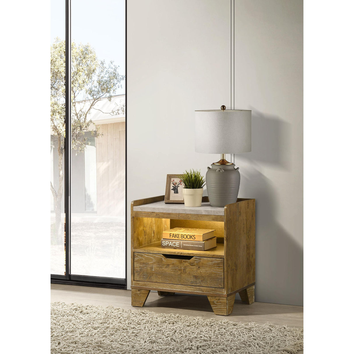 Coaster Furniture Henderson 1-Drawer Nightstand 222972 IMAGE 2