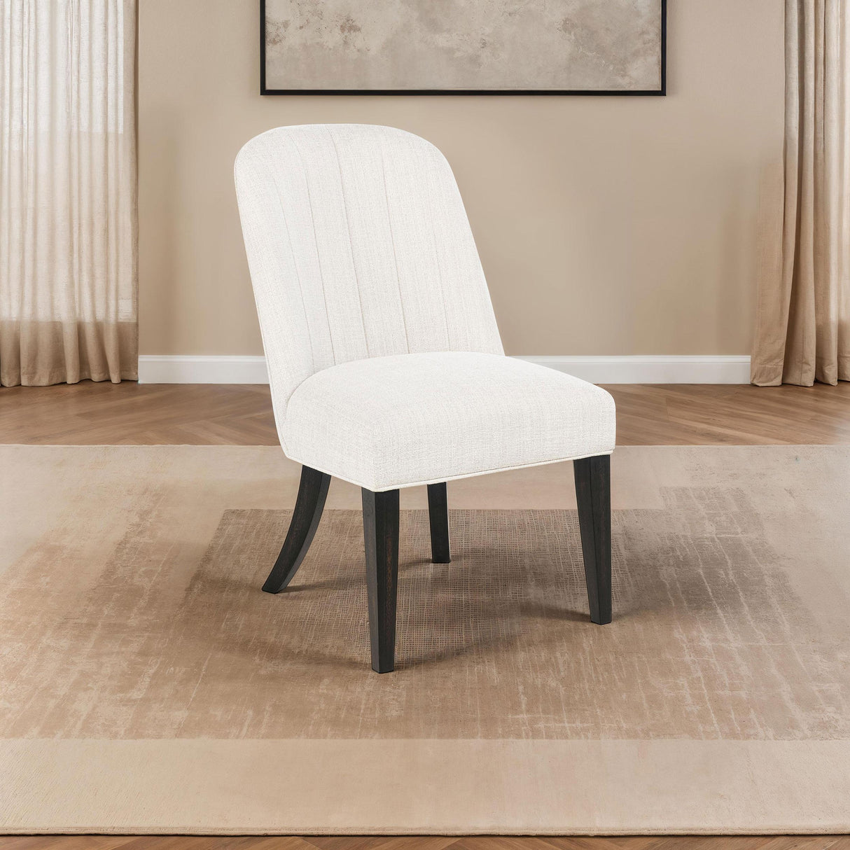 Coaster Furniture Leandro 115392 Set of 2 Upholstered Dining Side Chair - Cream IMAGE 2