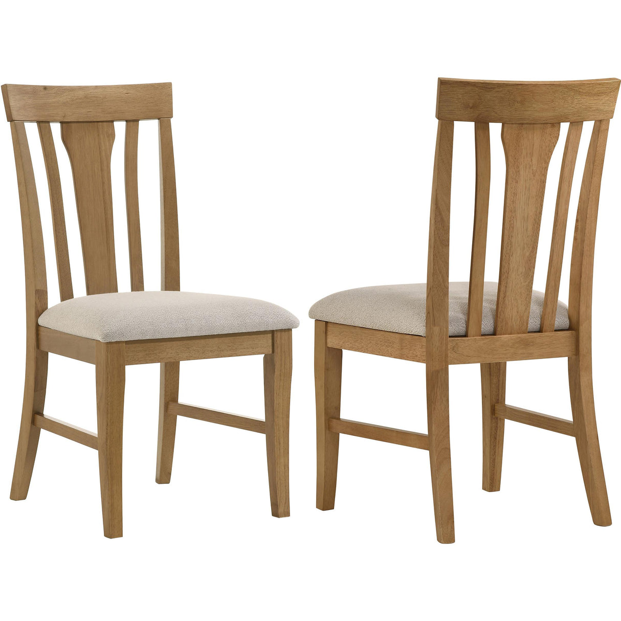 Coaster Furniture Hartville 109462 Set of 2 Dining Side Chair - Natural Light Brown IMAGE 1