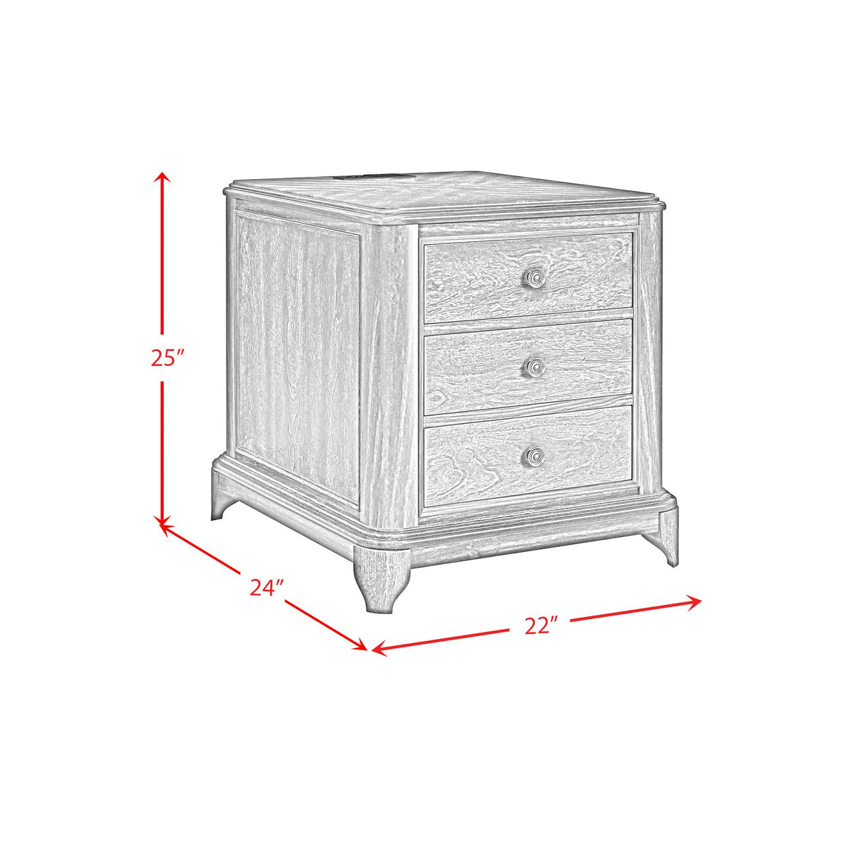 Elements International Phillipe T-5210-5-CB 2-Drawer Cabinet IMAGE 12