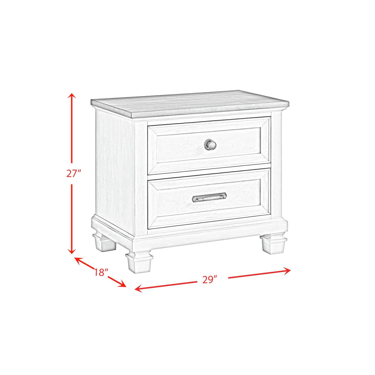 Elements International Farmington B-9890-7-NS 2-Drawer Nightstand IMAGE 10