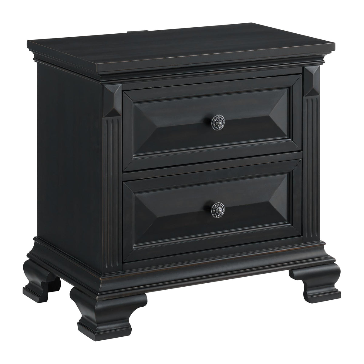 Elements International Bridgestone B-10980-8-NS 2-Drawer Nightstand IMAGE 1