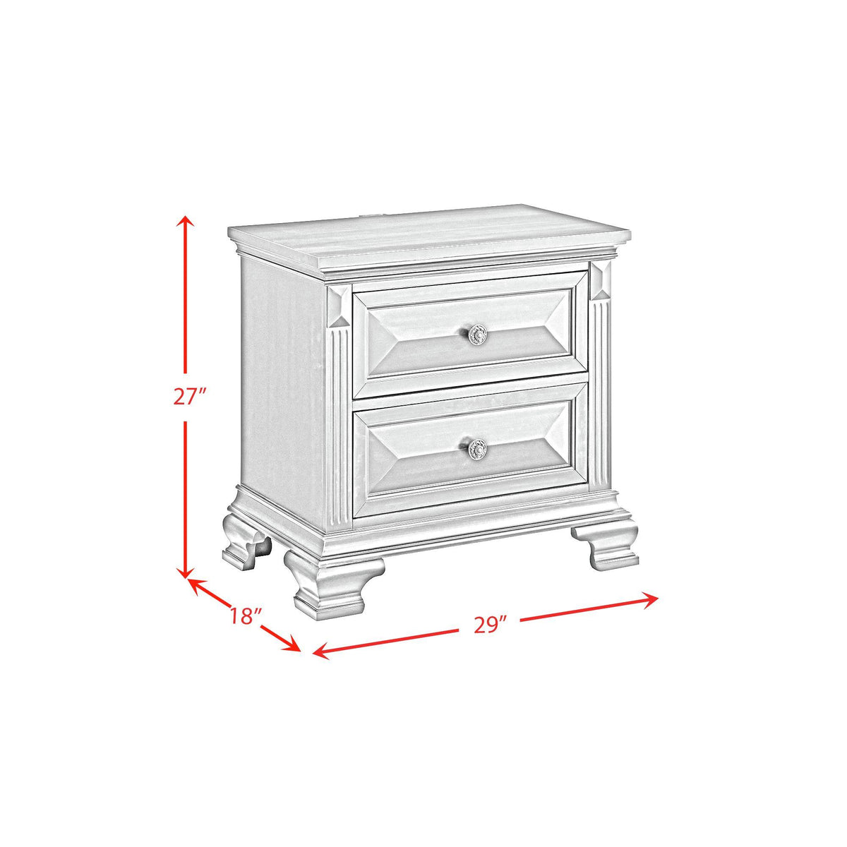 Elements International Bridgestone B-10980-8-NS 2-Drawer Nightstand IMAGE 10
