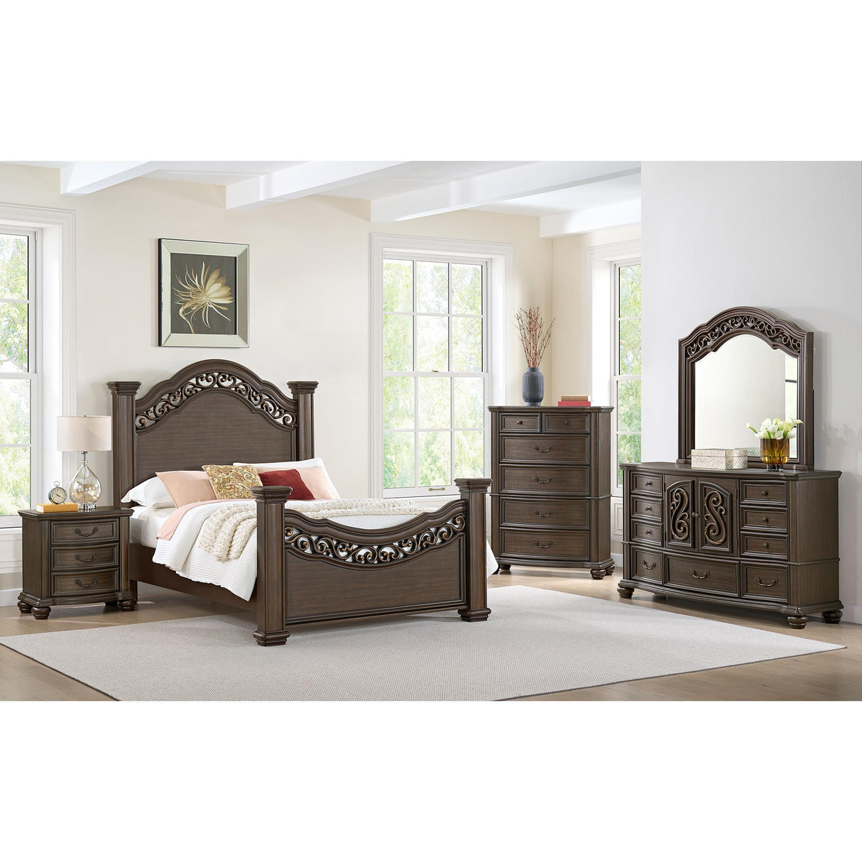 Elements International Brunswick B-13070-5-NS 2-Drawer Nightstand IMAGE 5