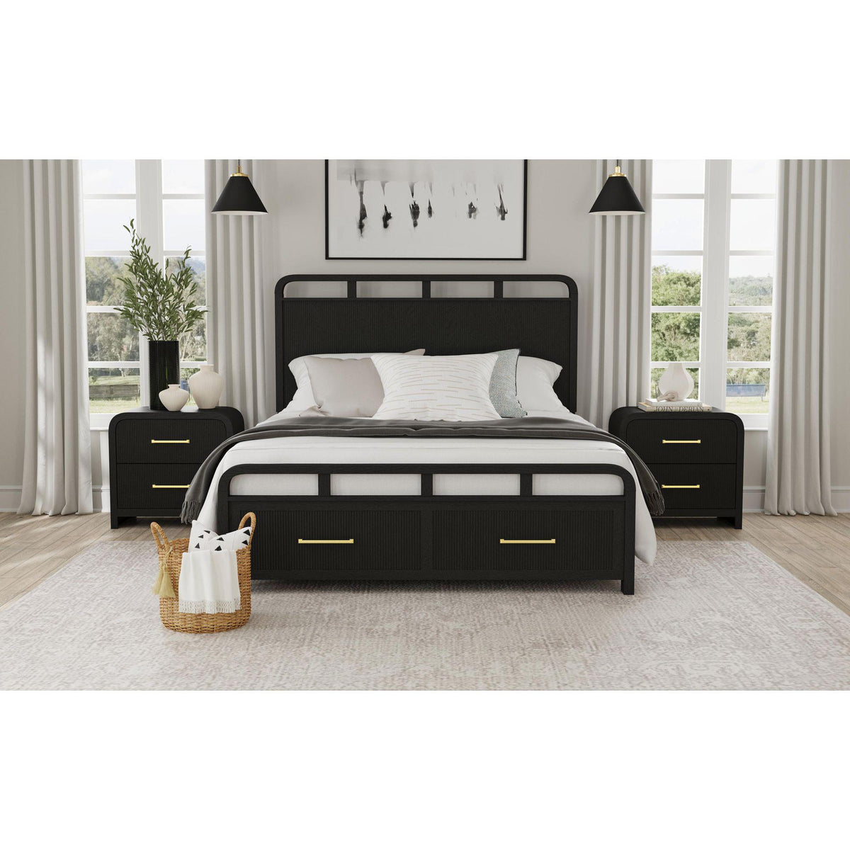 Elements International Ridgemont B-14440-8W-NS2 2-Drawer Nightstand IMAGE 3