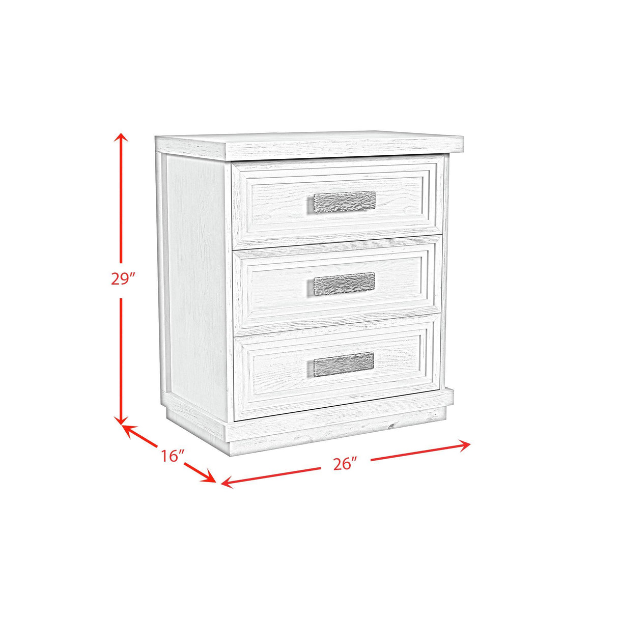 Elements International Avalanche B-11600-7-NS 3-Drawer Nightstand IMAGE 9
