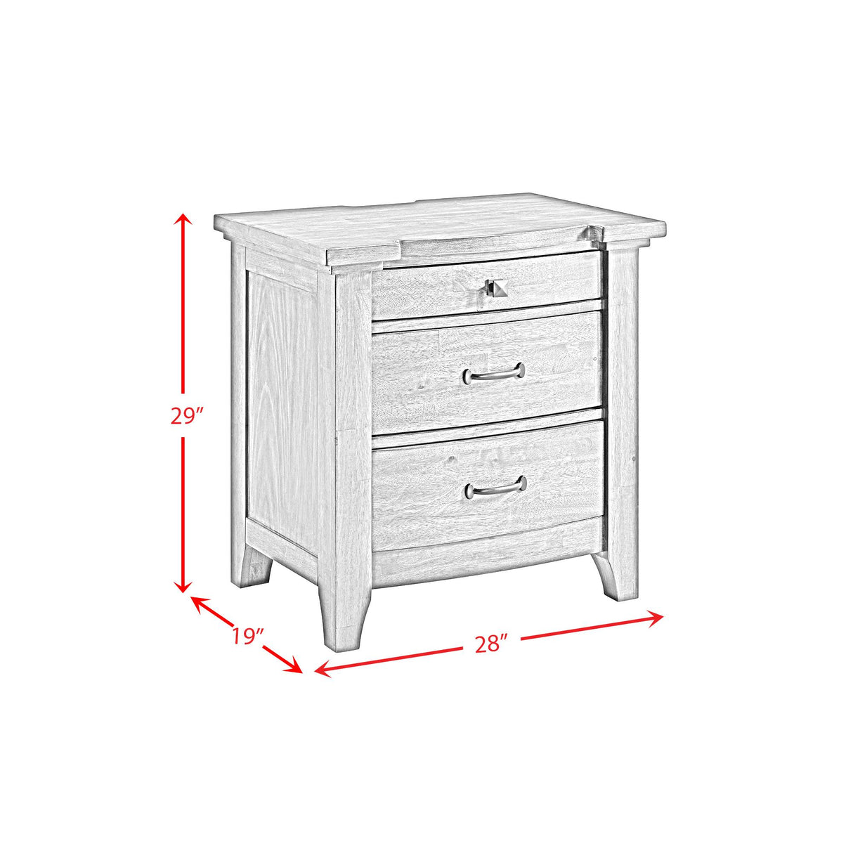Elements International Gage B-15580-5-NS 3-Drawer Nightstand IMAGE 11