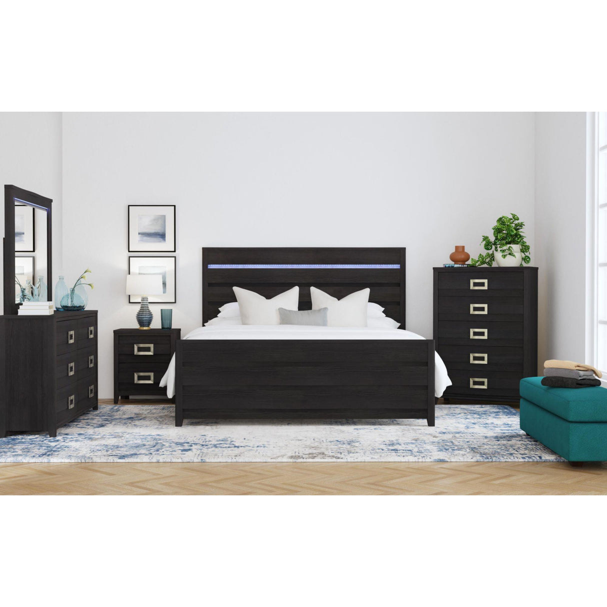 Elements International Tobias B-15990-8-CH 5-Drawer Chest IMAGE 3