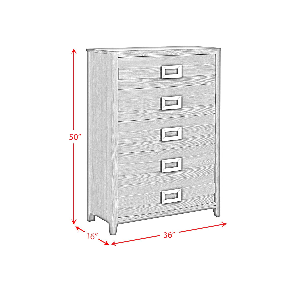 Elements International Tobias B-15990-8-CH 5-Drawer Chest IMAGE 8