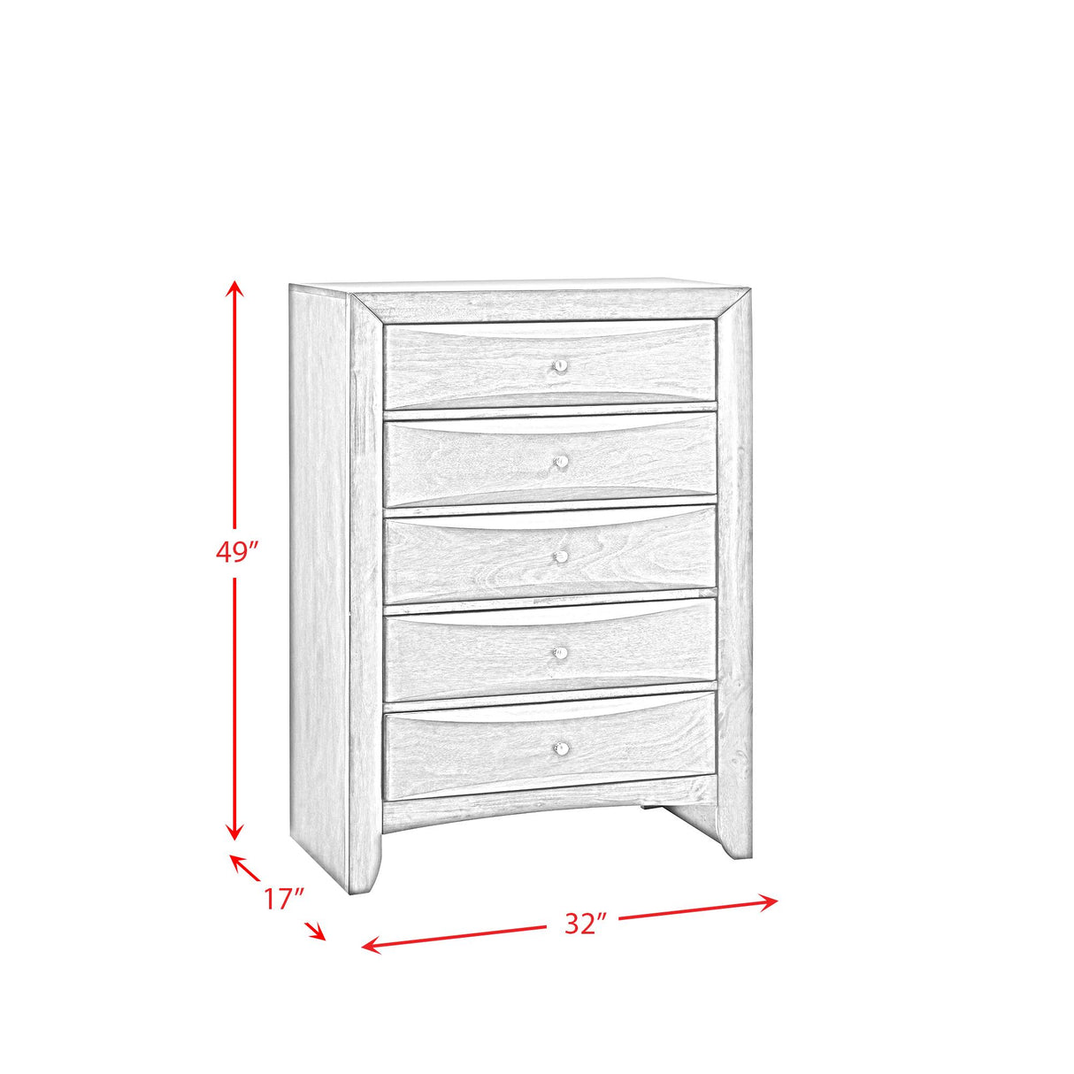Elements International Emily EG100CHS-S 5-Drawer Chest IMAGE 8