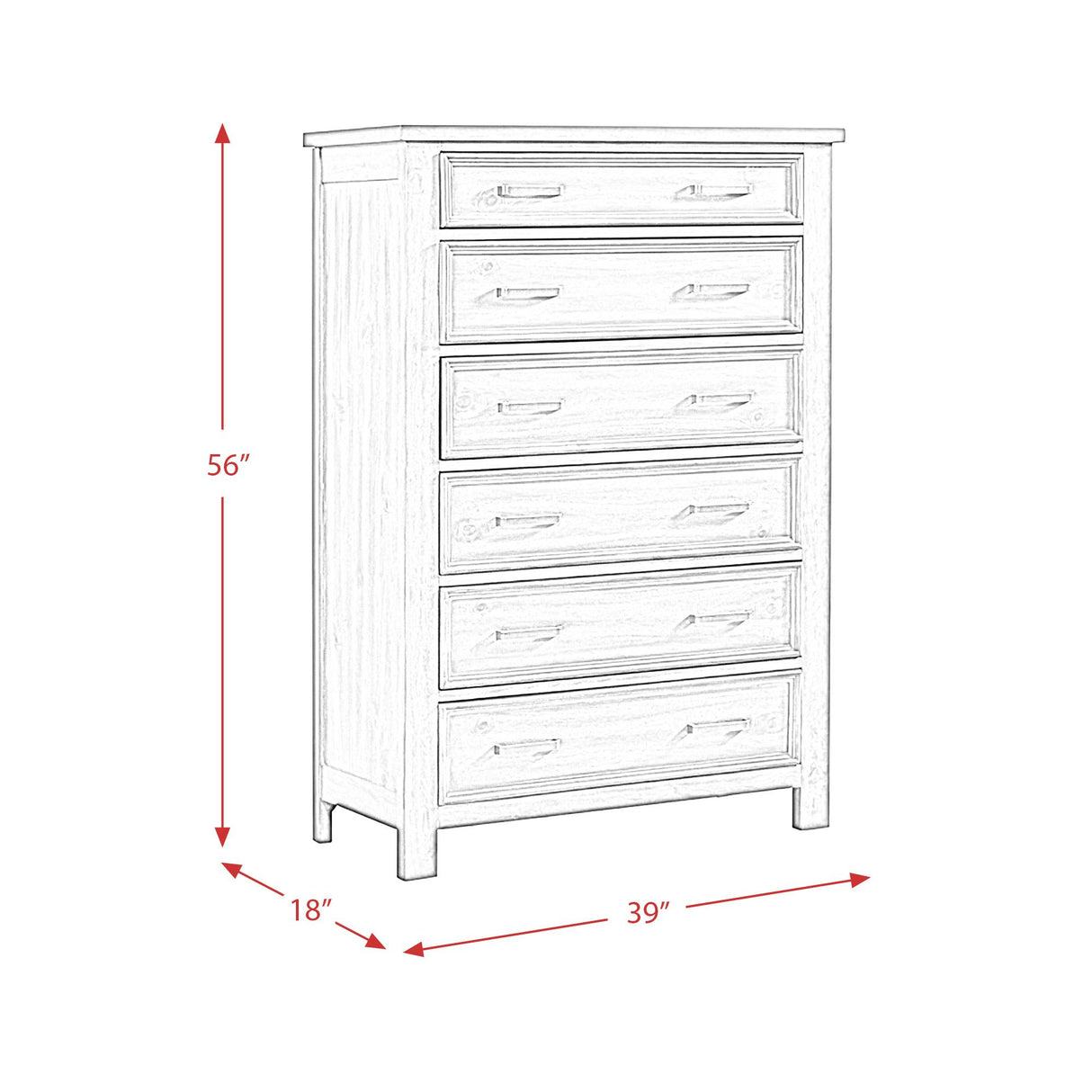 Elements International Sullivan SV300CH 6-Drawer Chest IMAGE 10