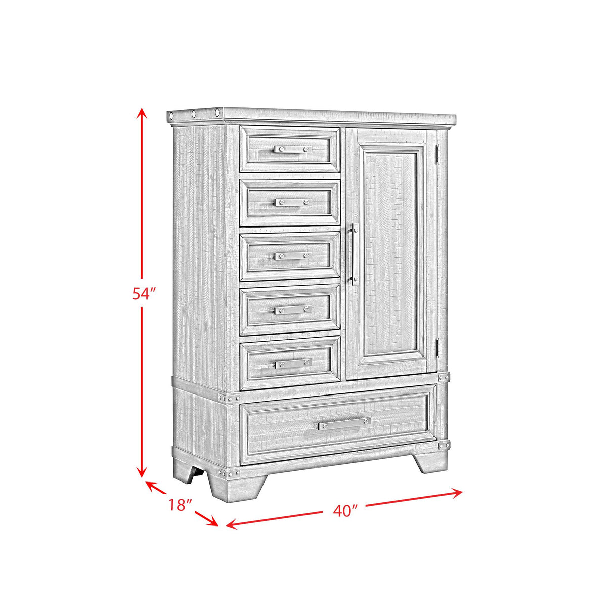 Elements International Colorado City B-13010-8-CH2 6-Drawer Door Chest IMAGE 9