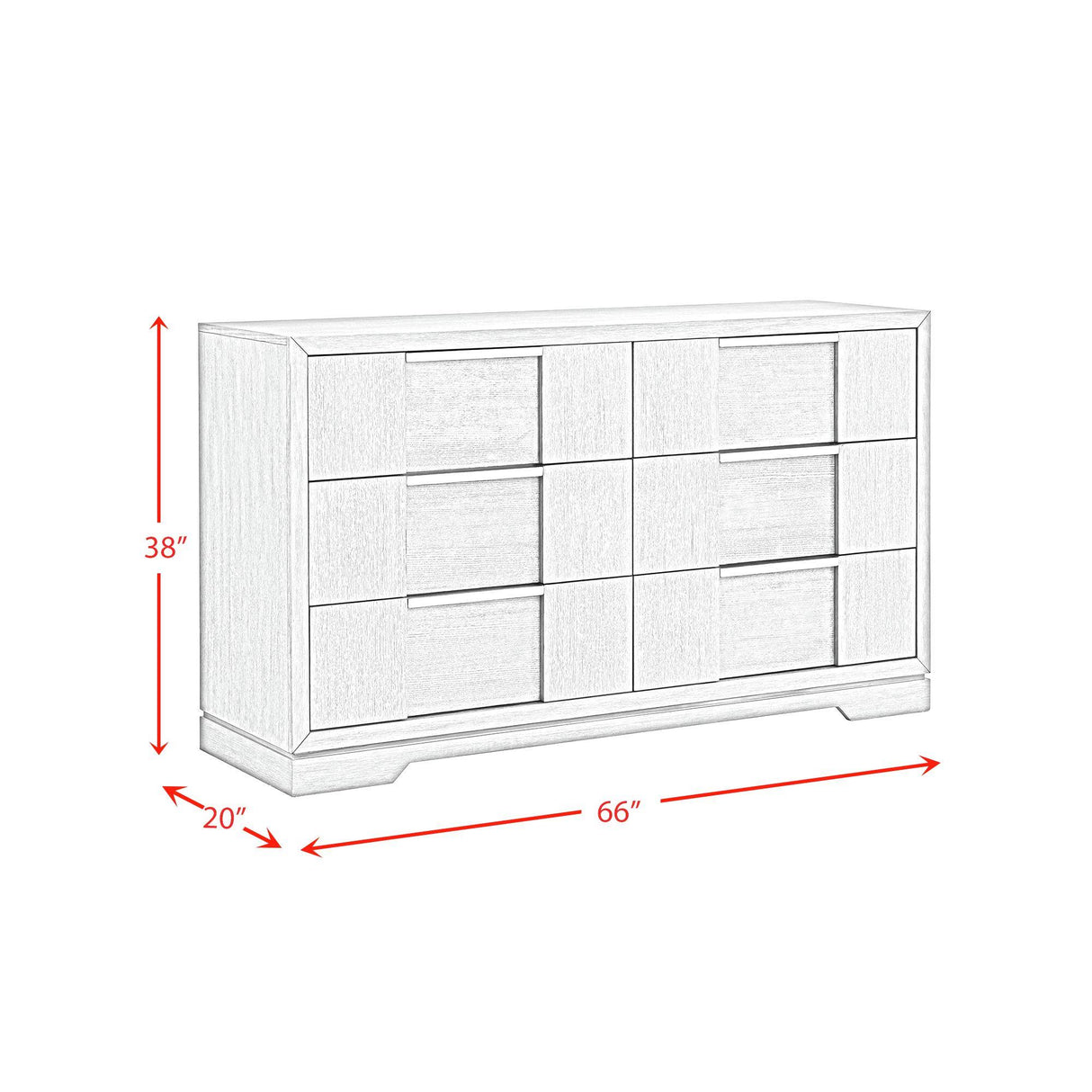 Elements International Kelis B-9770-3-DR 6-Drawer Dresser IMAGE 9