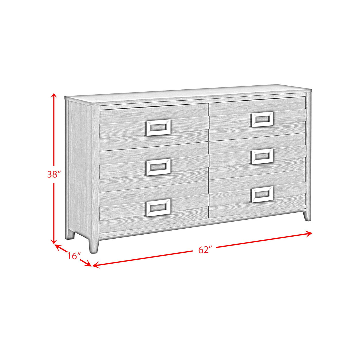 Elements International Tobias B-15990-7-DR 6-Drawer Dresser IMAGE 9