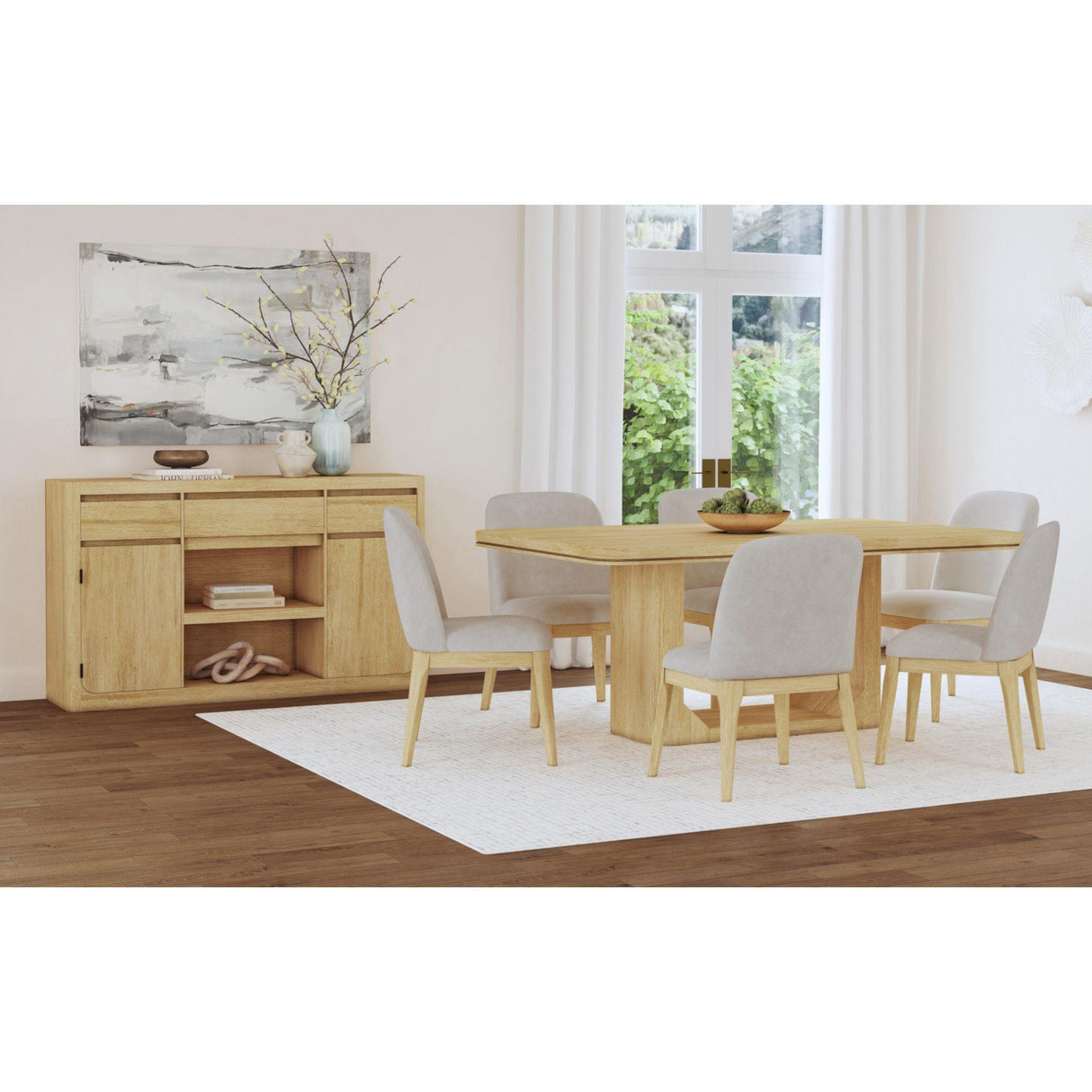 Elements International Rosalie D-16860-6-DT 72" Rectangular Dining Table IMAGE 4