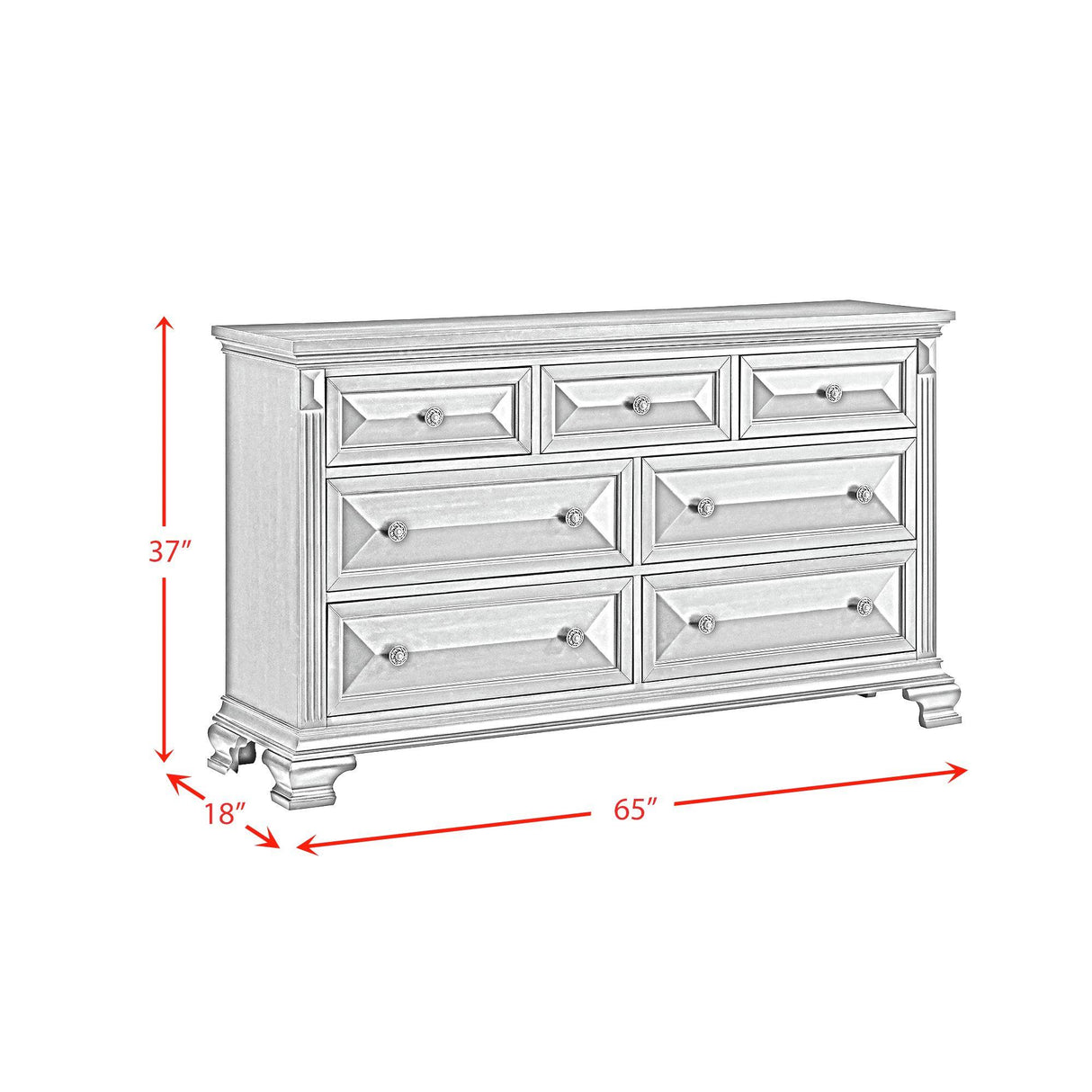 Elements International Bridgestone B-10980-7-DR 7-Drawer Dresser IMAGE 10