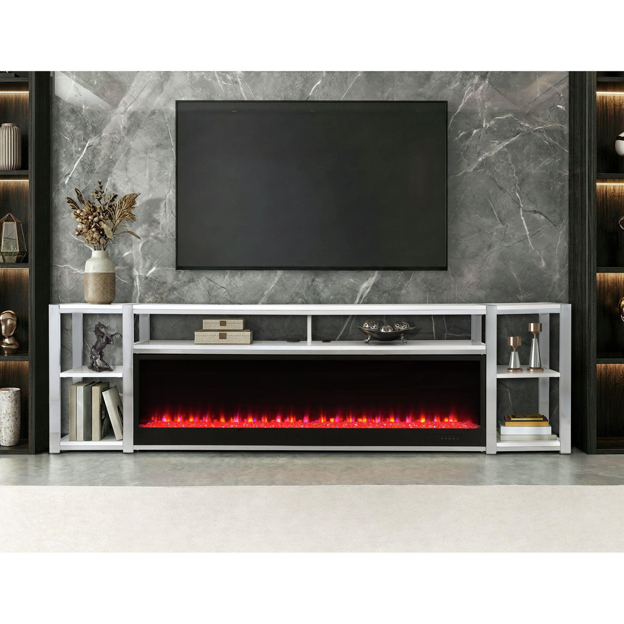 Elements International Midway LA-17270-7-FP 80" Tv Console IMAGE 5