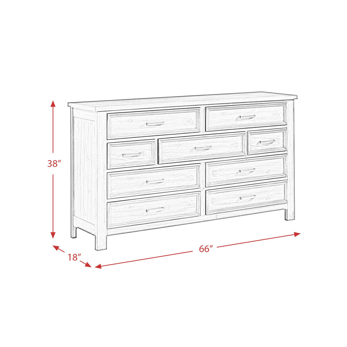 Elements International Sullivan SV300DR 9-Drawer Dresser IMAGE 8