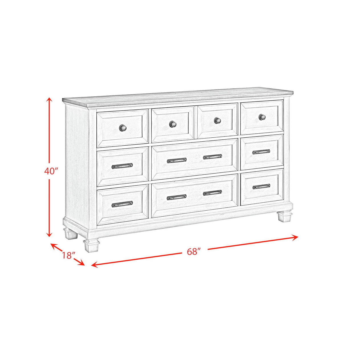 Elements International Farmington B-9890-7-DR 9-Drawer Dresser IMAGE 10