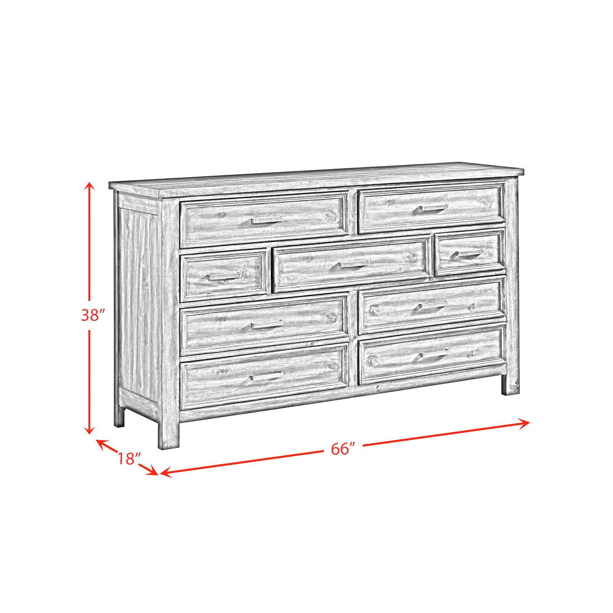 Elements International Sullivan SV600DR 9-Drawer Dresser IMAGE 6