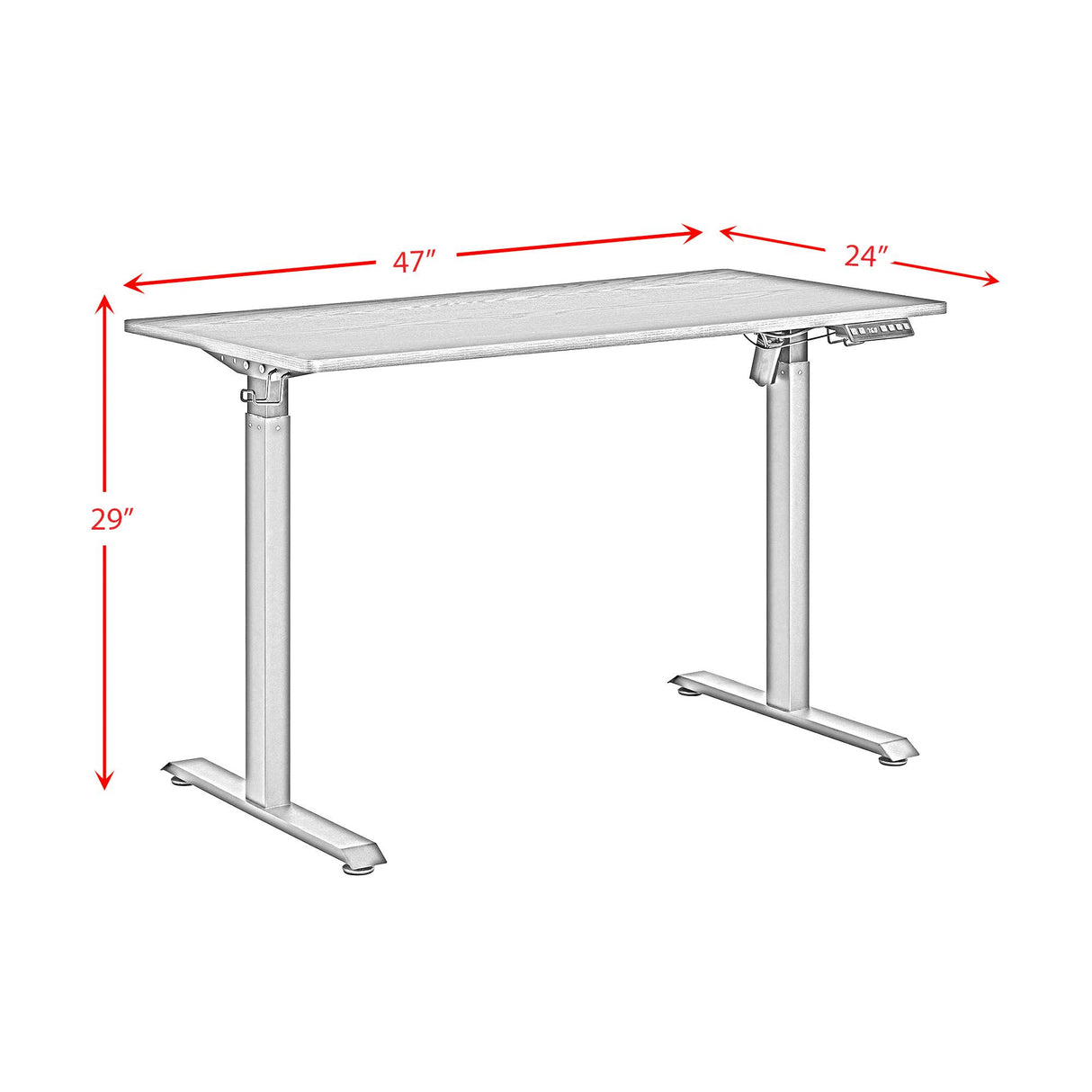 Elements International Oakland H-14280-8-DKE Adjustable Desk IMAGE 10