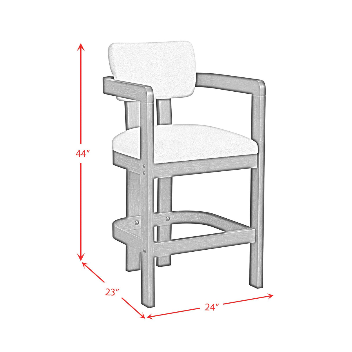 Elements International Portland D-1710-8-BST3 Arm Barstool IMAGE 10