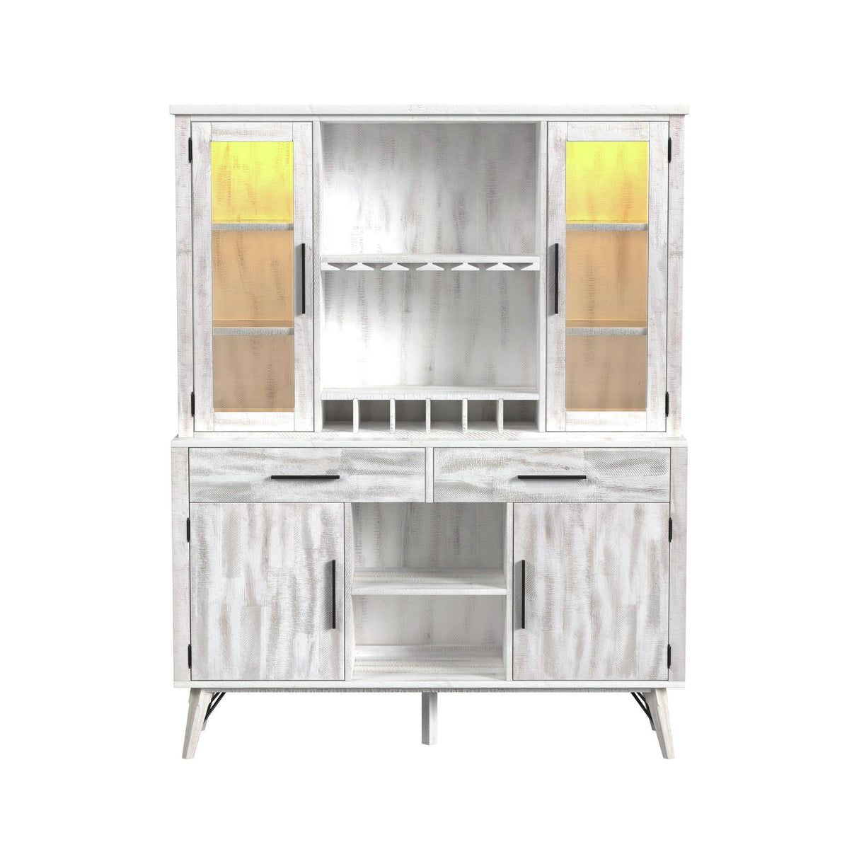 Elements International Rogen Rustic D-12850-7-BFHT Buffet & Hutch IMAGE 2
