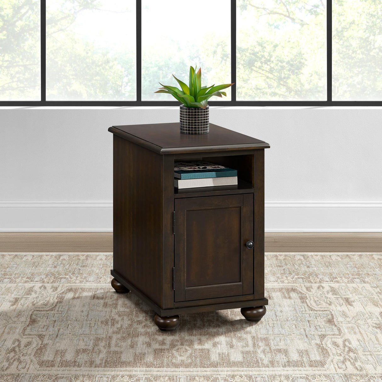 Elements International Wagner T-15740-5-CST Chairside Table IMAGE 3
