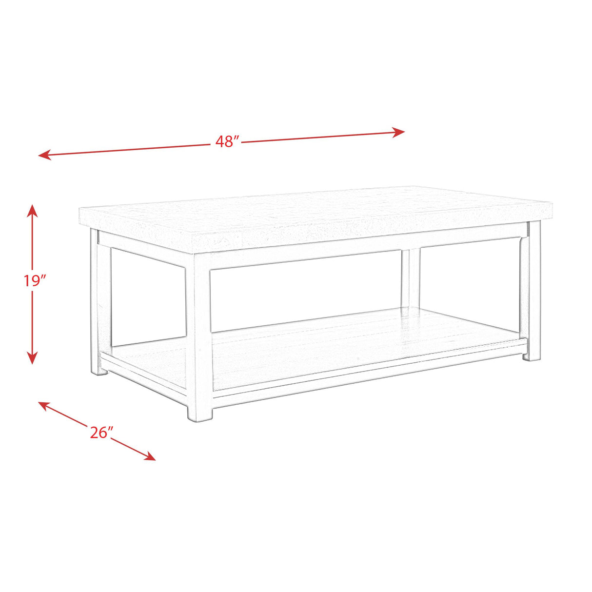 Elements International Kansas CKS100CT Coffee Table IMAGE 10