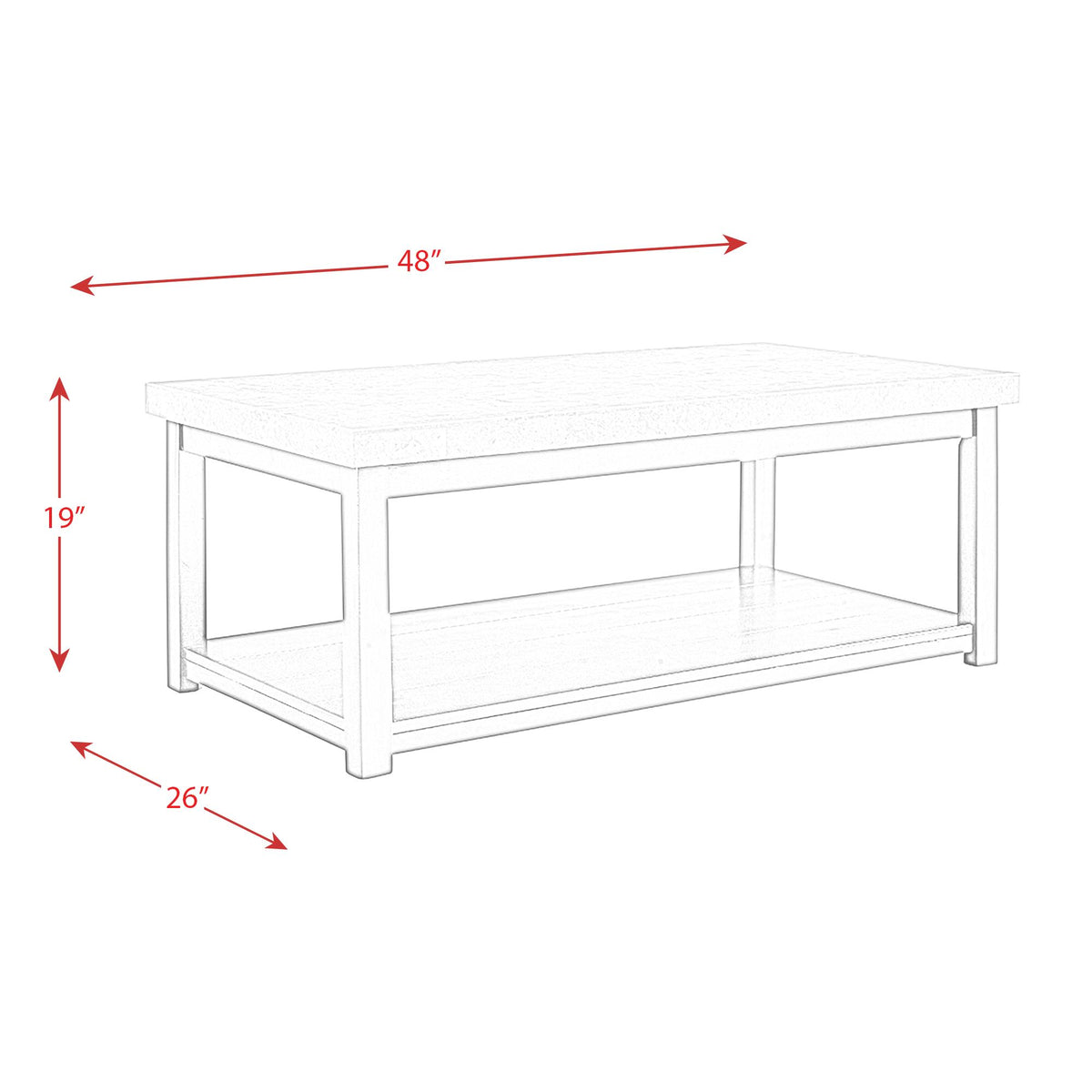 Elements International Kansas CKS100CT Coffee Table IMAGE 10
