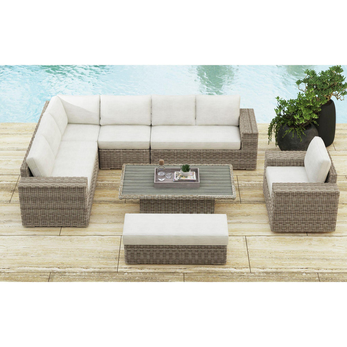 Elements International Carmona O-17990-6-CT Coffee Table IMAGE 3