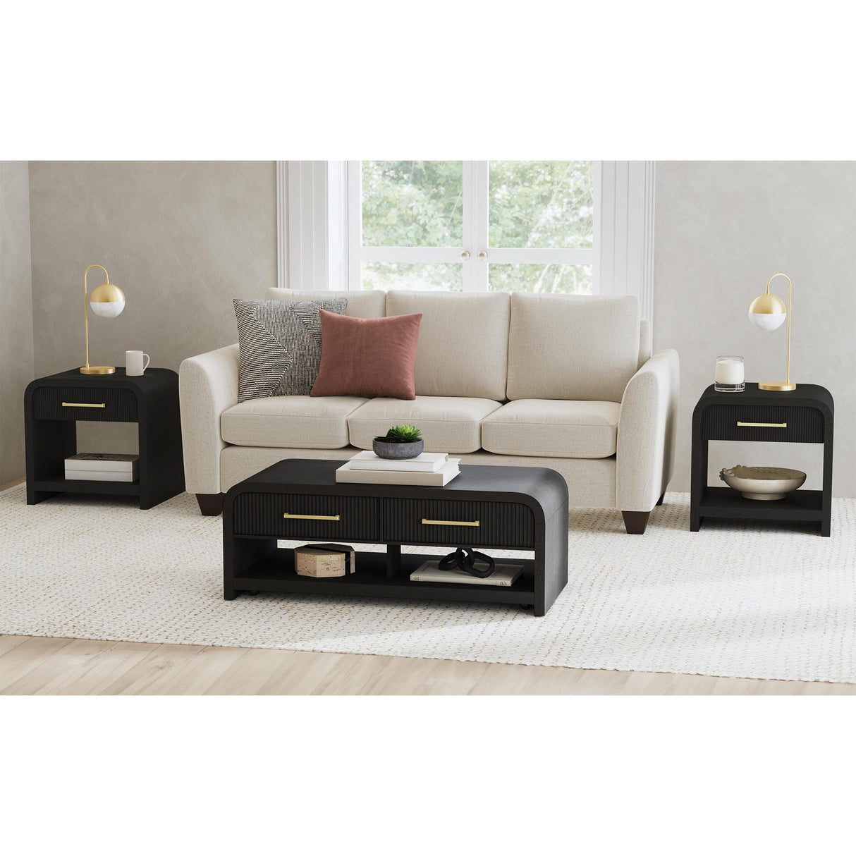 Elements International Ridgemont T-14440-8W-CT Coffee Table IMAGE 3