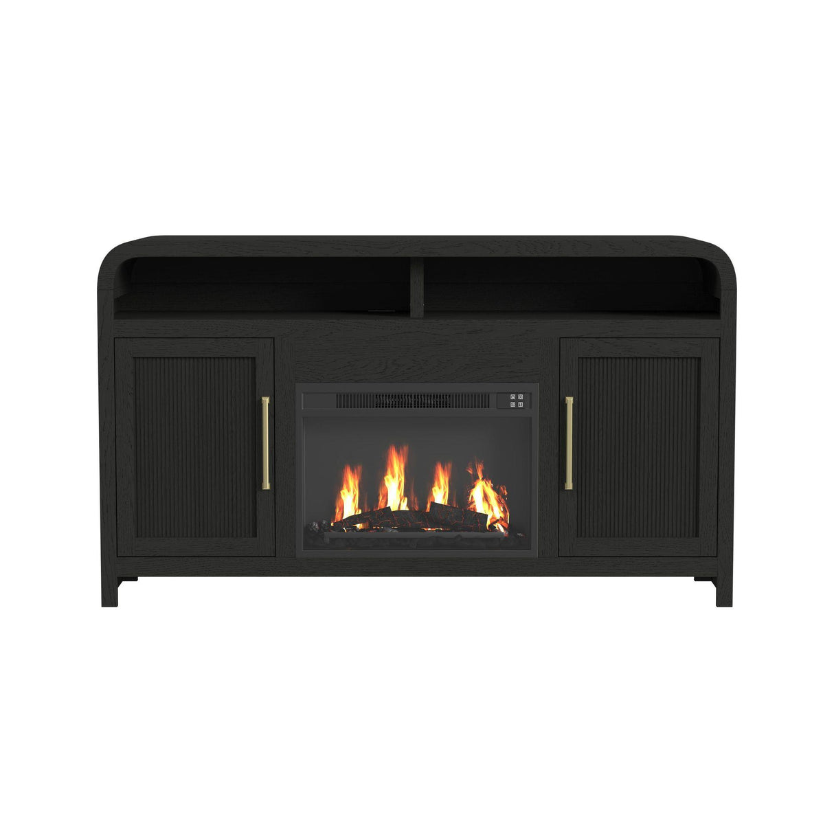 Elements International Ridgemont LA-14440-8W-FP Complete 60" Fireplace Cabinet IMAGE 2