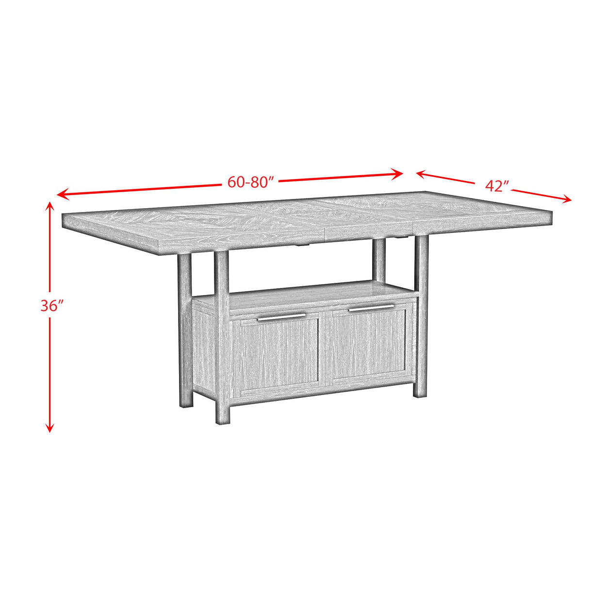 Elements International Transcend D-12980-3-CT Counter Table IMAGE 9