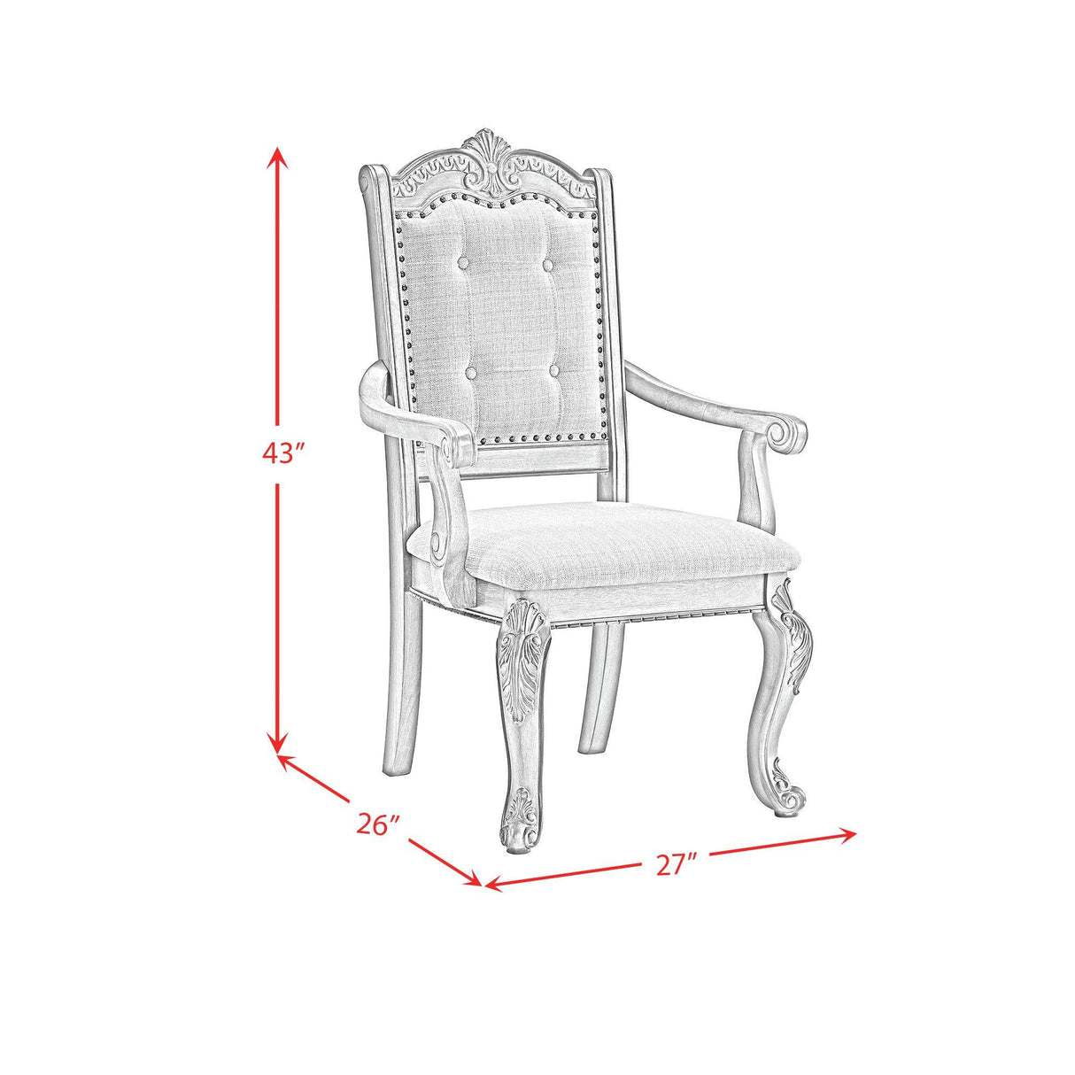 Elements International Madison Park D-10460-5-AC Dining Arm Chair IMAGE 9