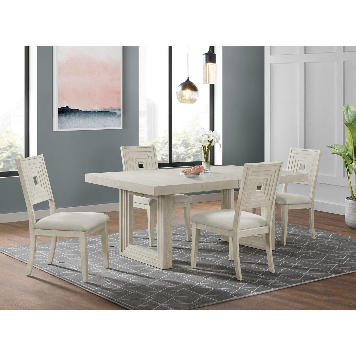 Elements International Avalanche D-11600-7-SC Dining Side Chair IMAGE 3