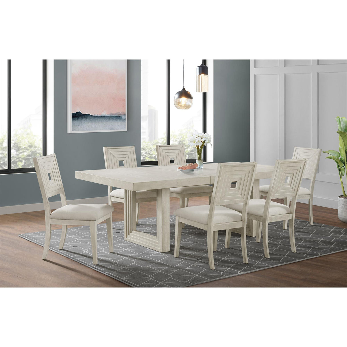 Elements International Avalanche D-11600-7-SC Dining Side Chair IMAGE 4