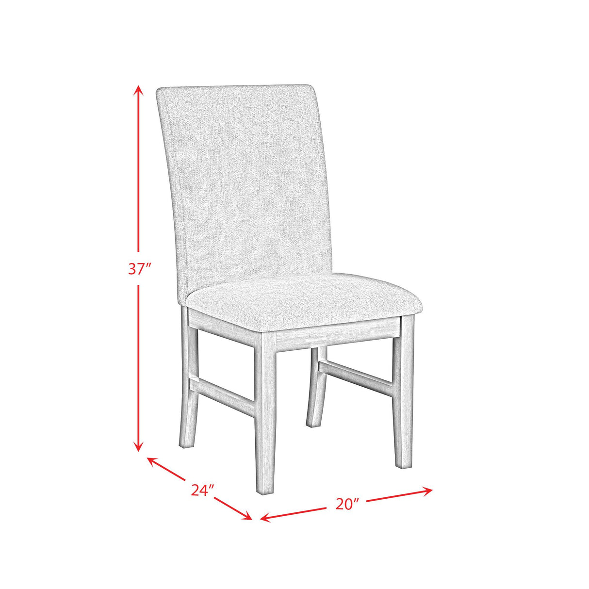 Elements International Santa Barbara D-16550-5-SCA Dining Side Chair IMAGE 12